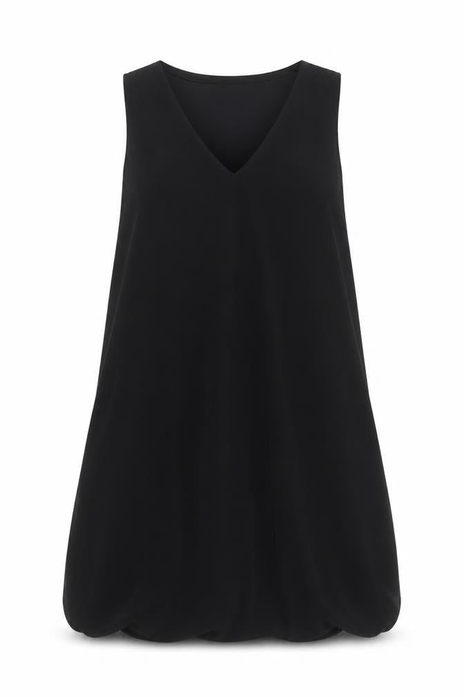 Front view of ESPRIT Women Black M Shift Strapless Knee Length Dress