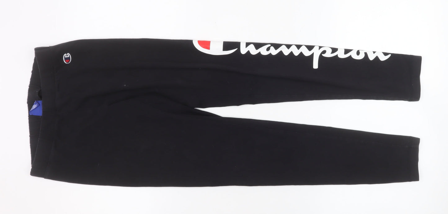 Champion Womens Black Small Leggings Slim Fit Activewear Trousers