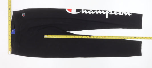 Champion Womens Black Small Leggings Slim Fit Activewear Trousers