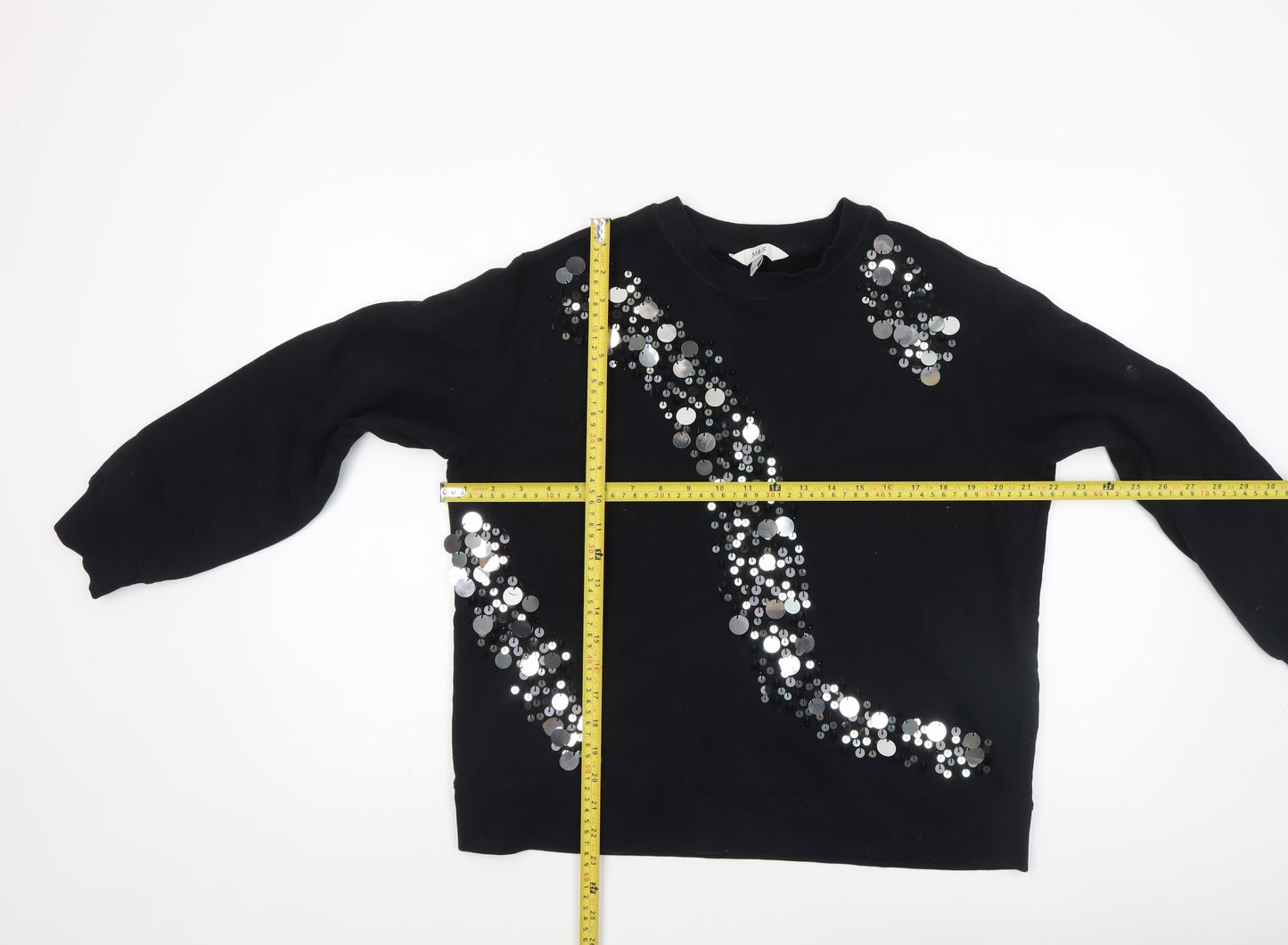 Marks and Spencer Women’s Black Sequin Pullover Sweatshirt M