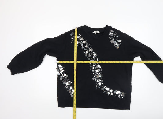 Marks and Spencer Women’s Black Sequin Pullover Sweatshirt M