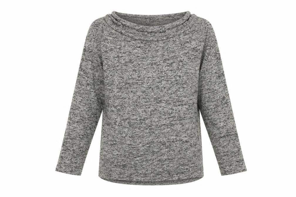 Front view of Only Women’s Grey Cowl Neck Knit jumper L
