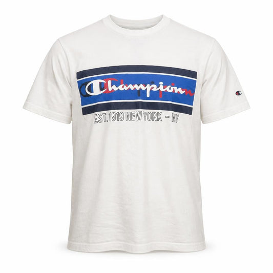 Champion Men’s White Medium Graphic Logo Cotton T-Shirt