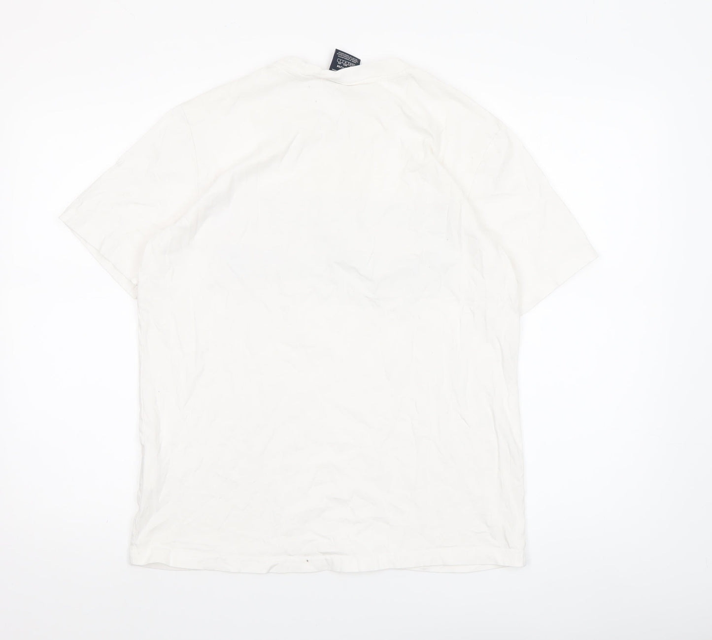 Champion Men’s White Medium Graphic Logo Cotton T-Shirt