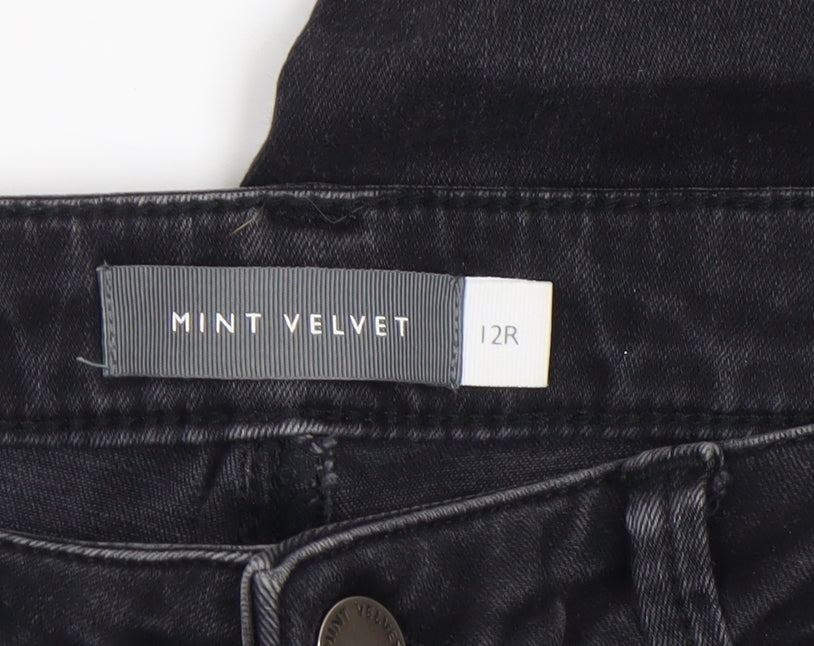 Mint Velvet Women's Black Skinny Stretch Jeans Size 12 Slim Fit