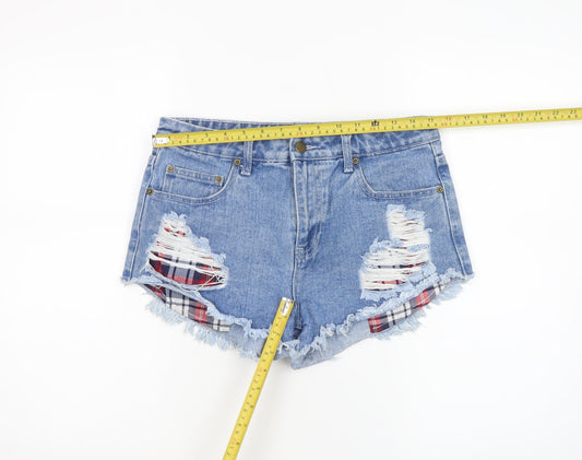 Forever 21 Womens Blue Size 6 Cut-Off Denim Ripped Shorts