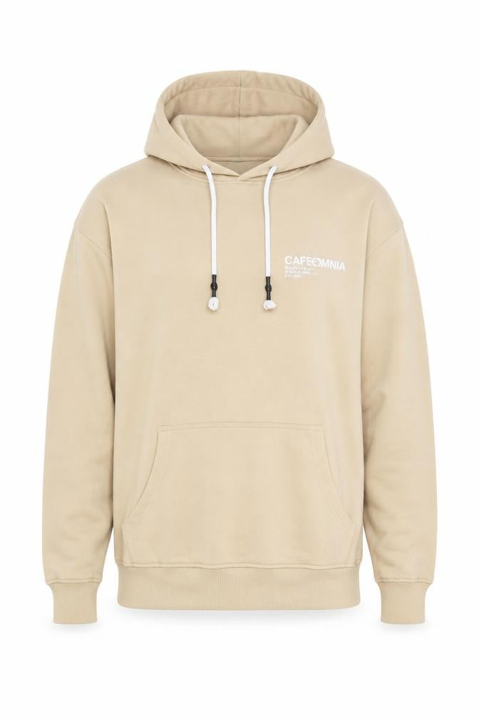 Carpe Omnia Mens Beige XS Pullover Hoodie Graphic Cotton Jumper