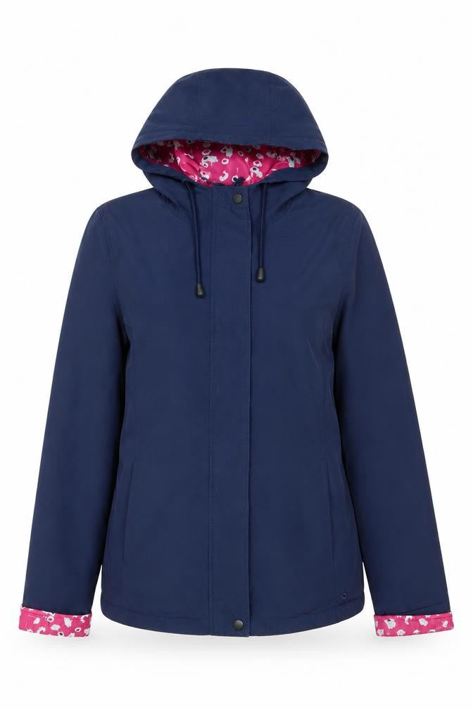 Tulchan Womens Blue Waterproof Hooded Rain Jacket Size 12