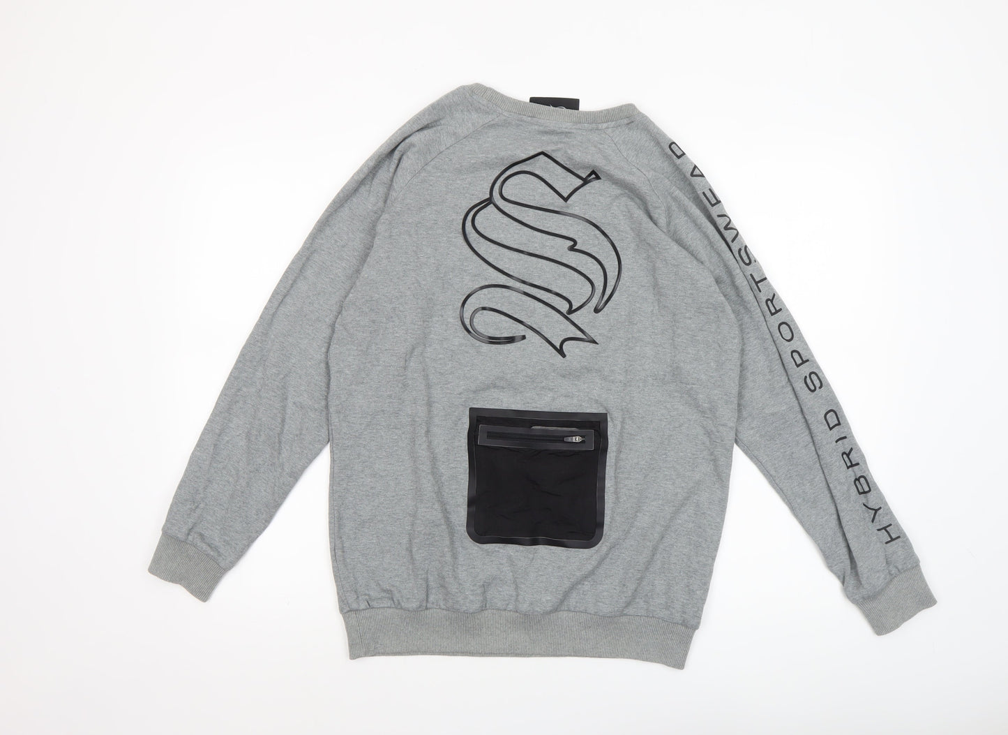 Sinners Attire Men's Grey Crew Neck Logo Sweatshirt Size S