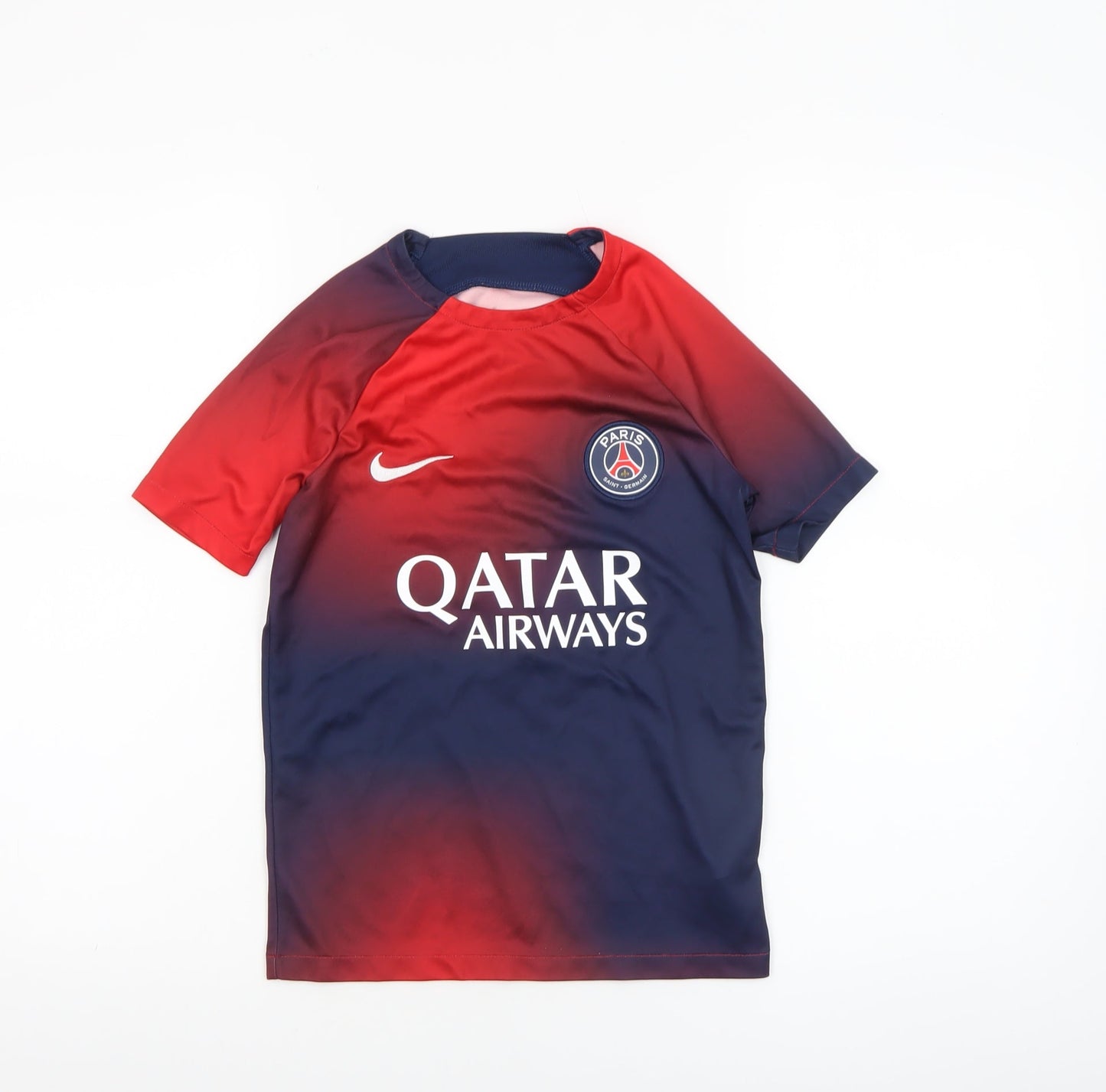 Nike Boys Multicoloured Paris Football Jersey Tee 9-10 Years Dri-Fit