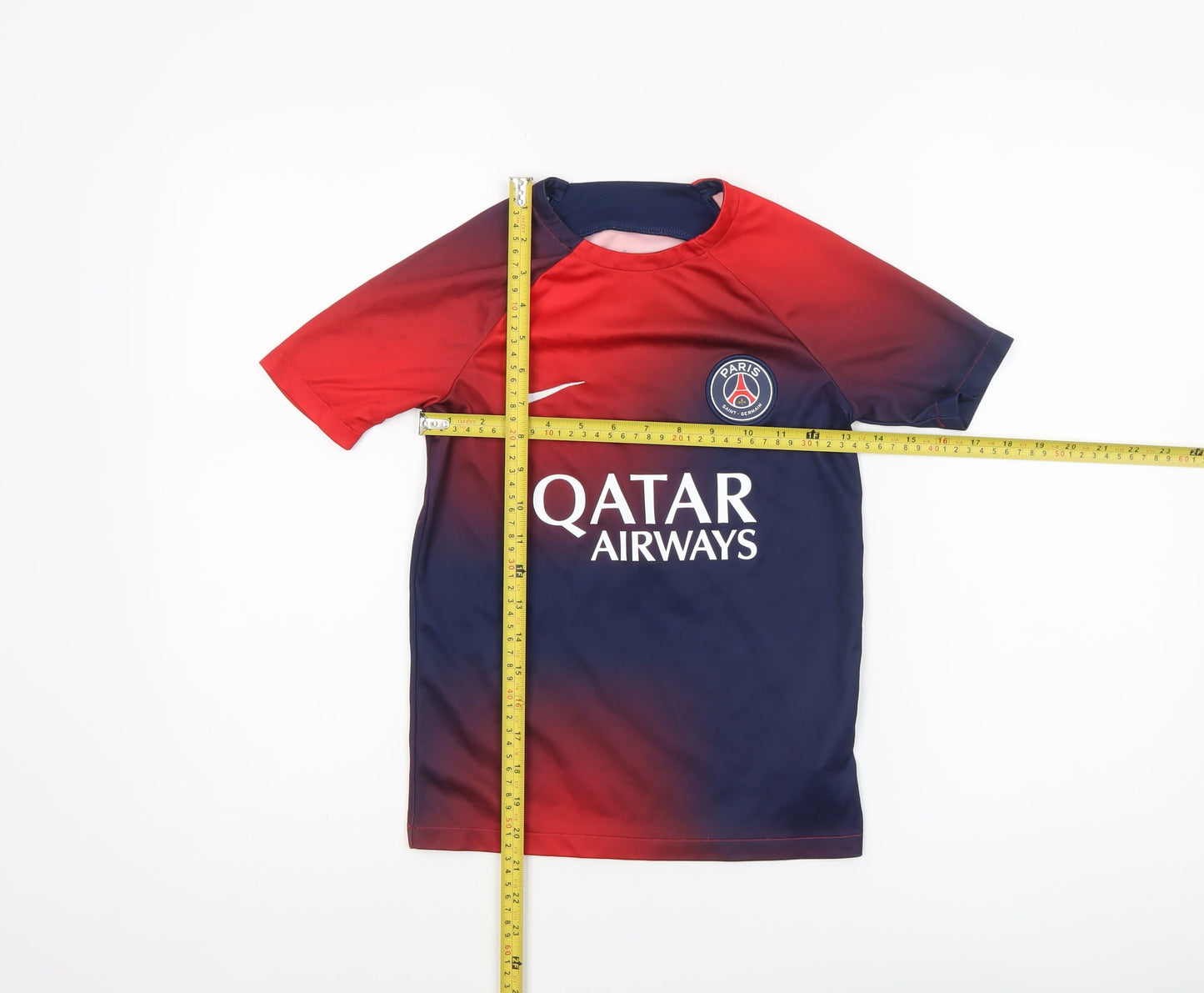 Nike Boys Multicoloured Paris Football Jersey Tee 9-10 Years Dri-Fit