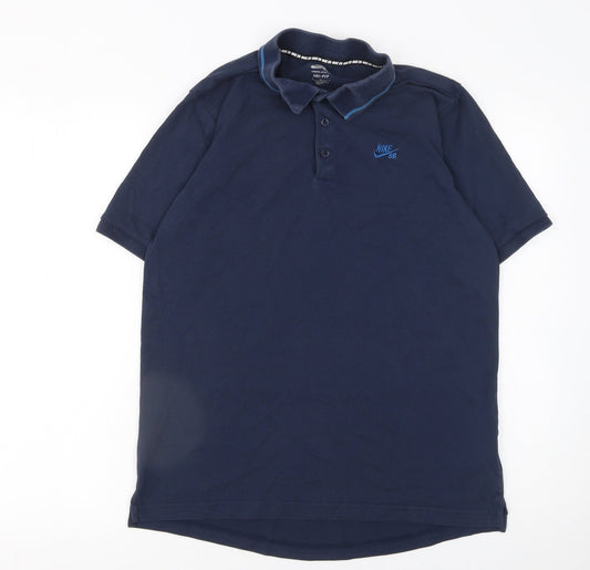 Nike SB Men’s Blue Dri-Fit Polo Shirt Size M Regular Fit