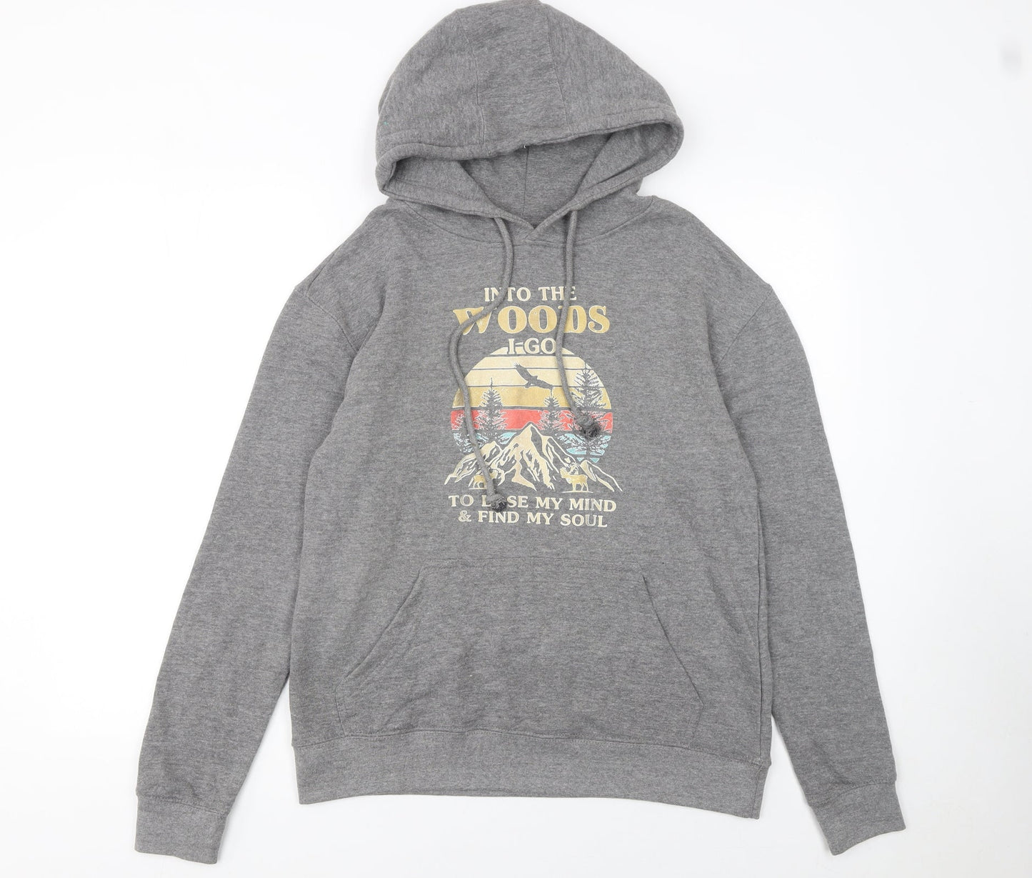 Lane Seven Men's Grey Graphic Pullover Hoodie Size S Outdoor Fleece