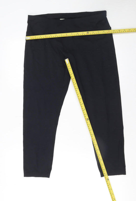 Archive Sport Women's Black Ankle Leggings L Nylon Blend