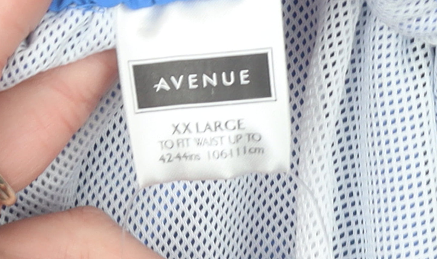 Avenue Men's Blue 2XL Swim Shorts Quick Dry Polyamide