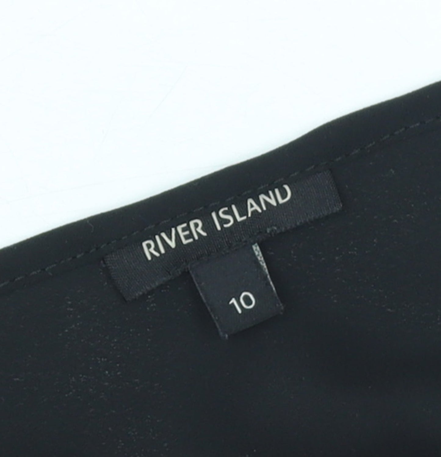 River Island Women Black Wrap V-Neck Sleeveless Blouse Size 10