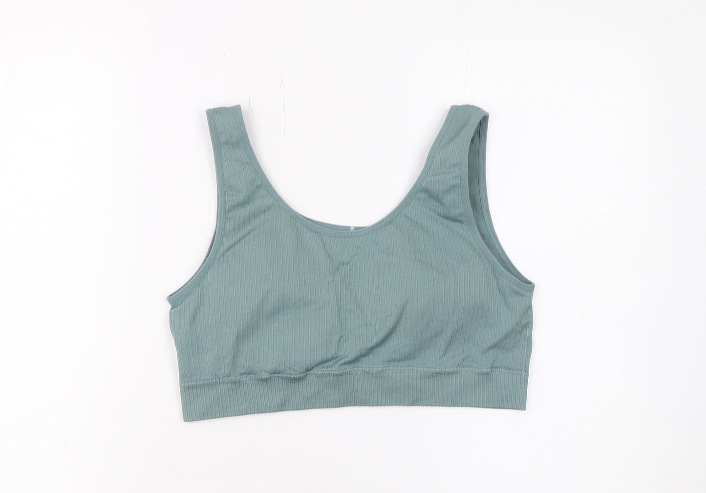 MNG Women's Green Ribbed Knit Camisole Tank Top L