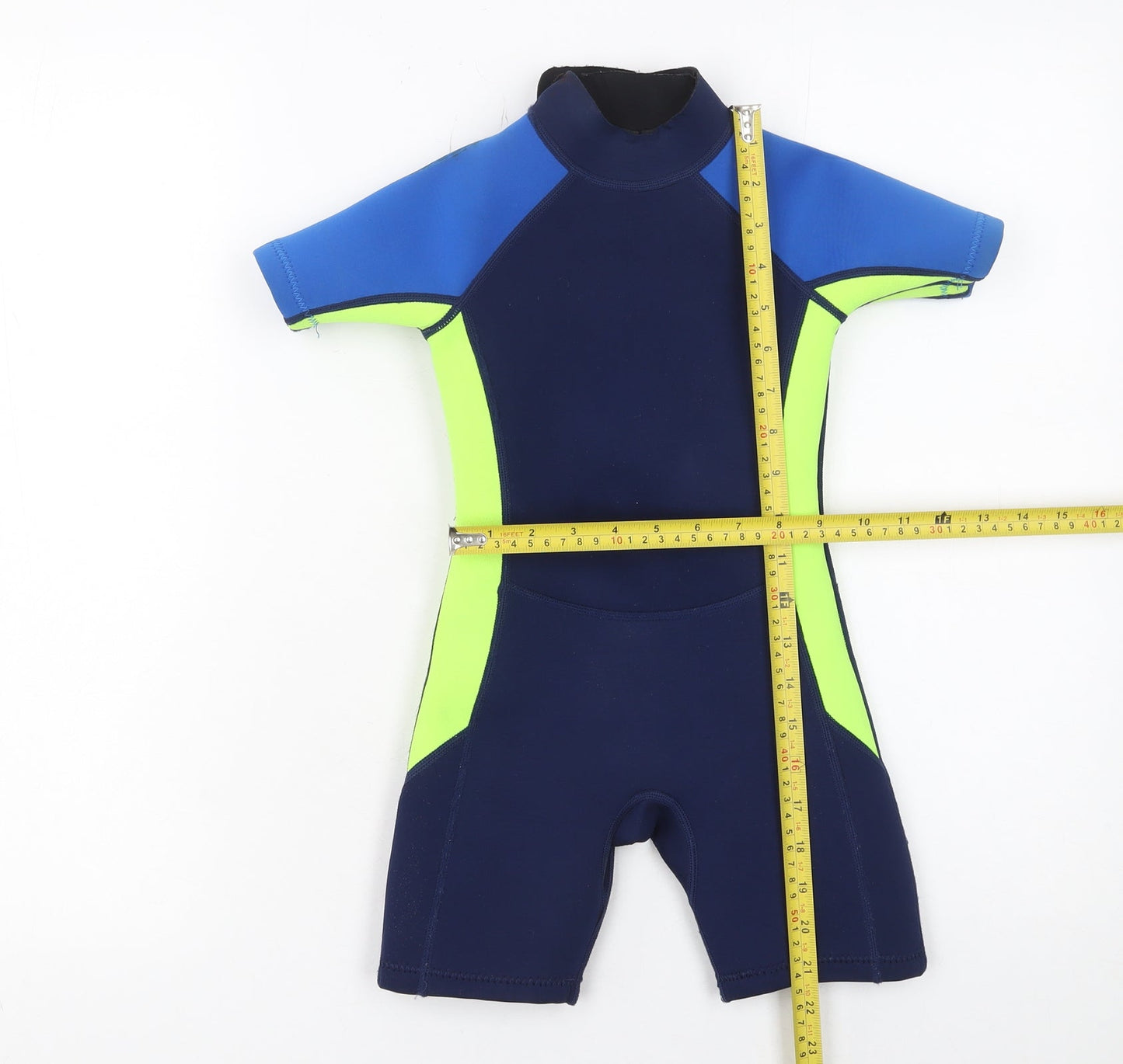 Dunnes Stores Boys Blue Green Short Sleeve Wetsuit Age 3