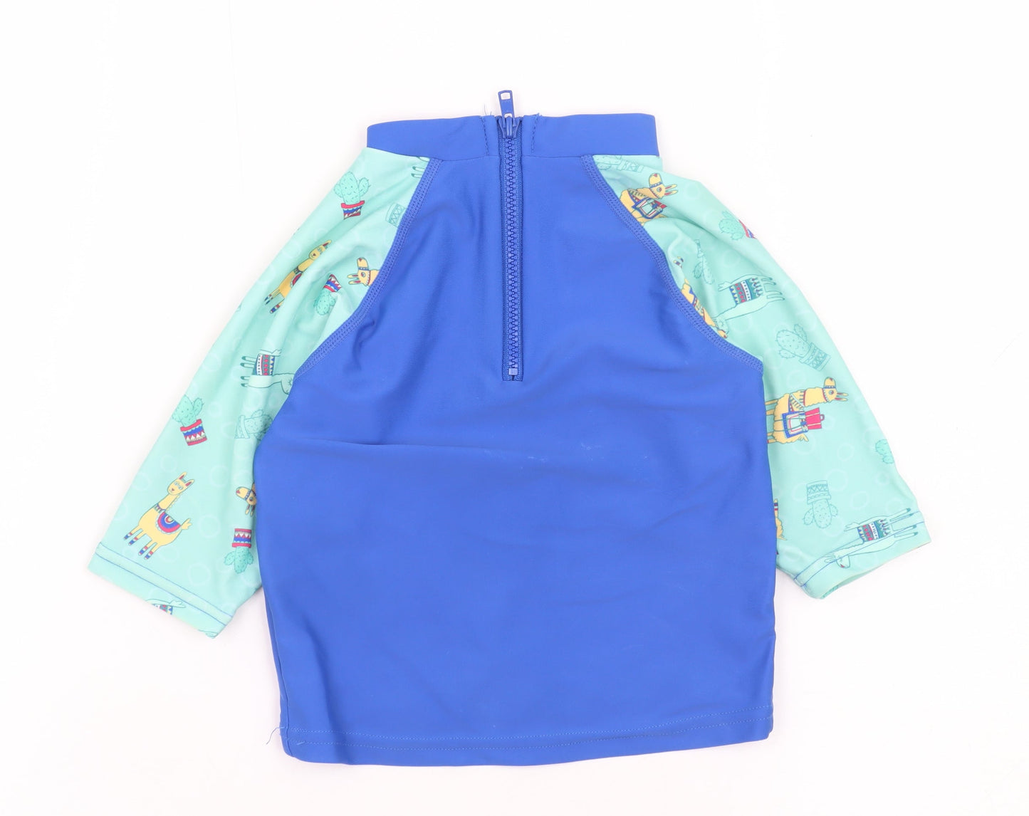Hopalo Unisex Baby Blue Rash Guard Swim Shirt 0-3 Months Nylon Elastane