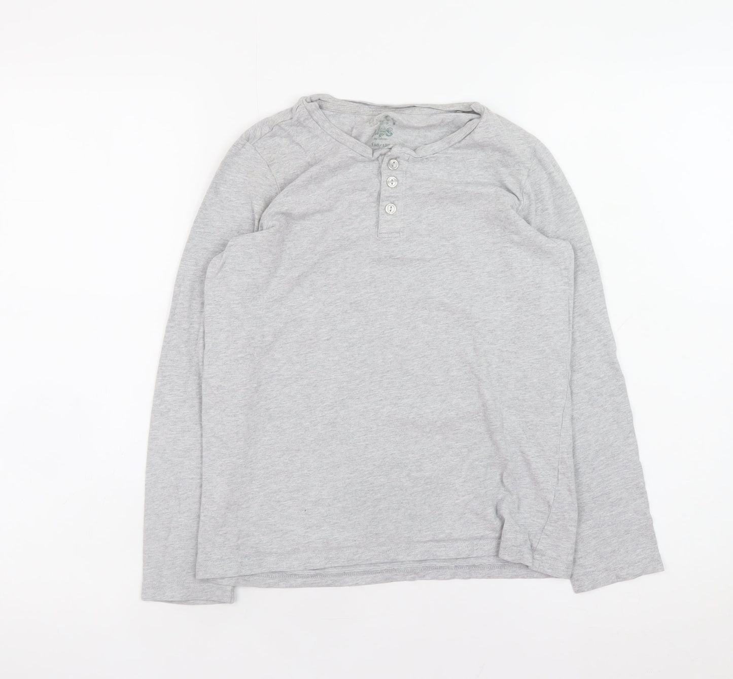 TCM Boys Grey Long Sleeve Henley Cotton Top Size 146