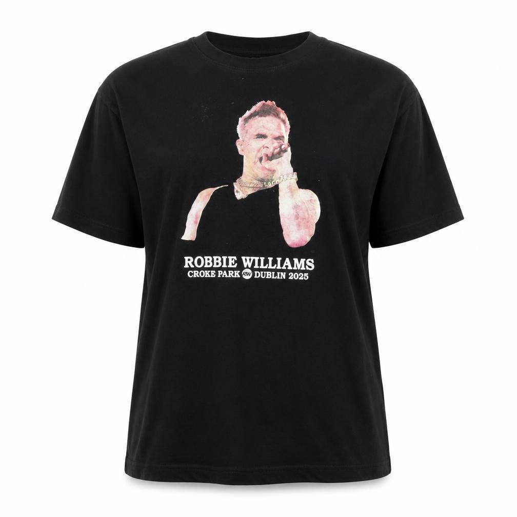 SOL'S Women's Black Music Print T-Shirt Size M Crew Neck Short Sleeve