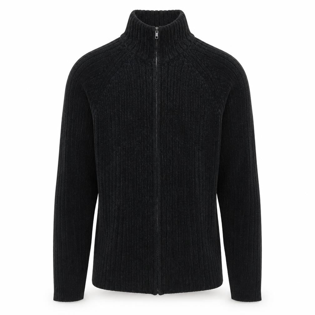 Dunnes Men’s Black Ribbed Half Zip Jumper Size S Acrylic Knit