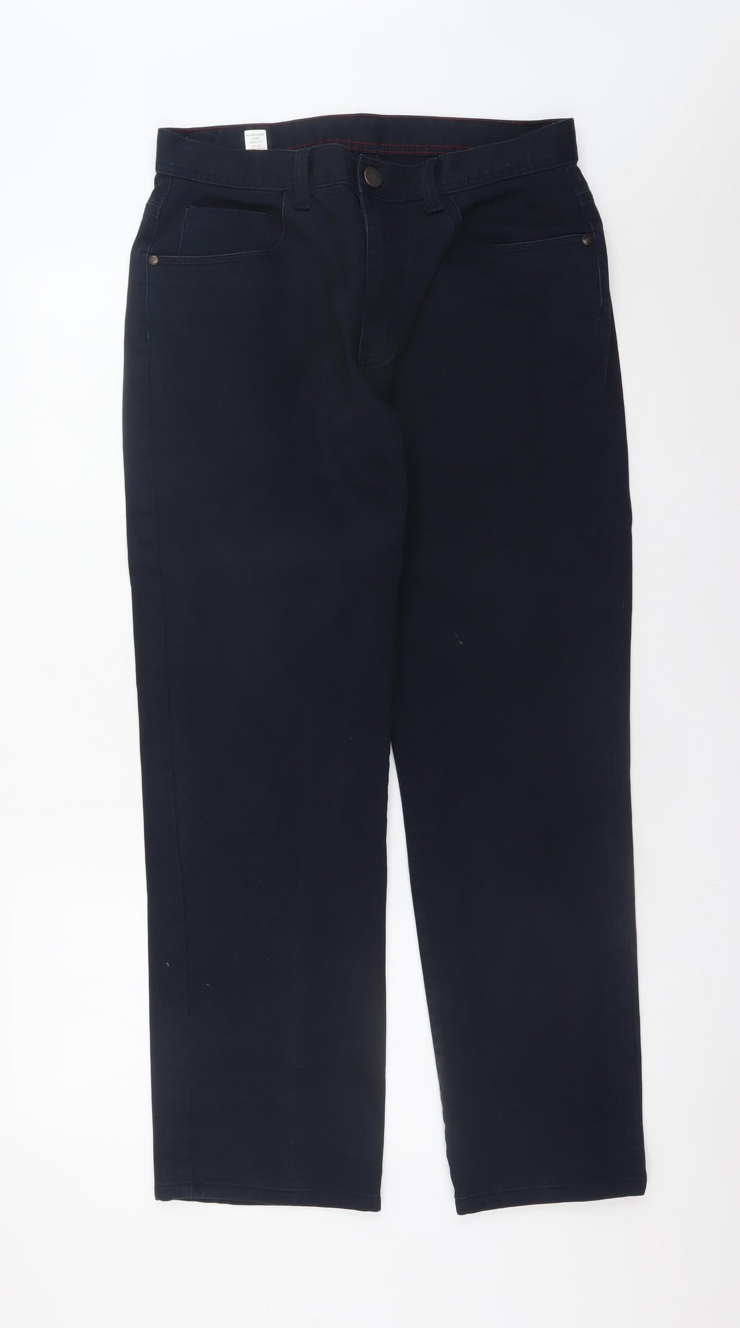 St Bernard for Dunnes Stores Men's Blue Chino Trousers 32W 30L Stretch Cotton