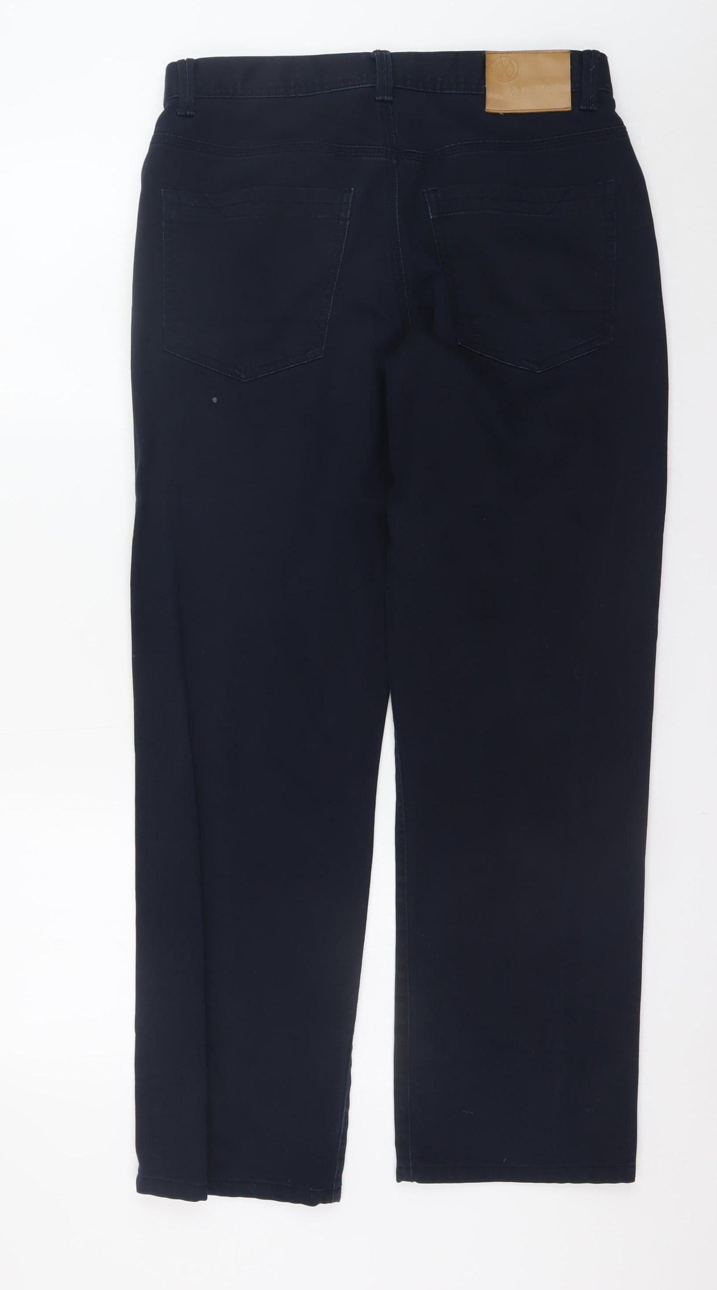 St Bernard for Dunnes Stores Men's Blue Chino Trousers 32W 30L Stretch Cotton
