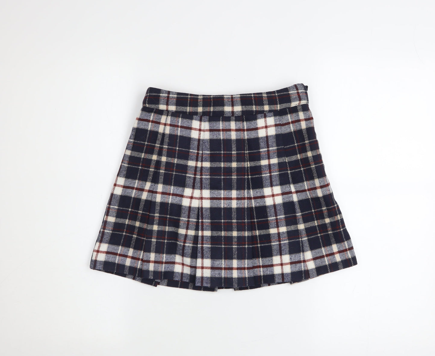 H&M Womens Multicoloured Plaid Pleated Short Skirt Size 6