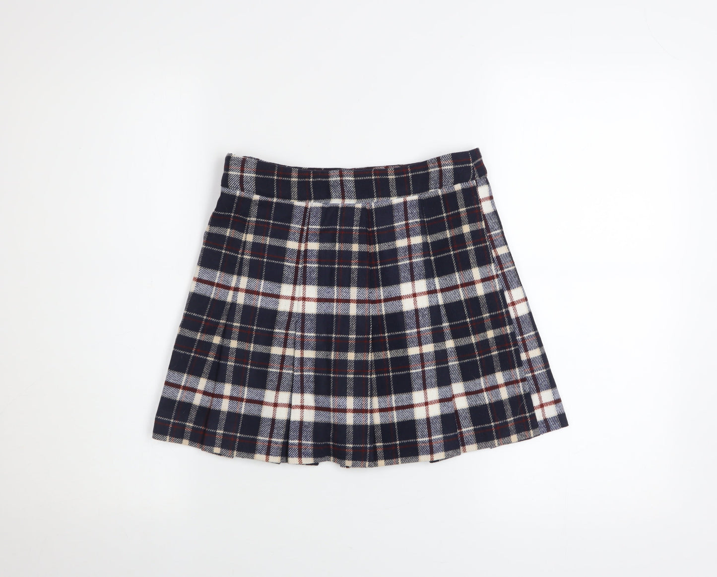 H&M Womens Multicoloured Plaid Pleated Short Skirt Size 6