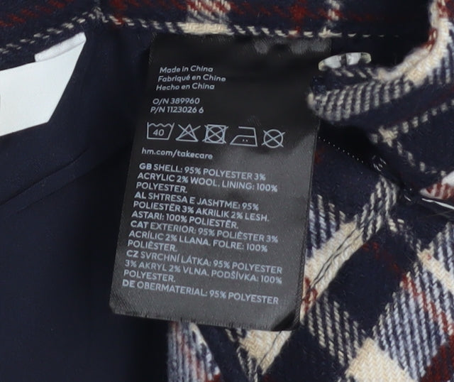 H&M Womens Multicoloured Plaid Pleated Short Skirt Size 6