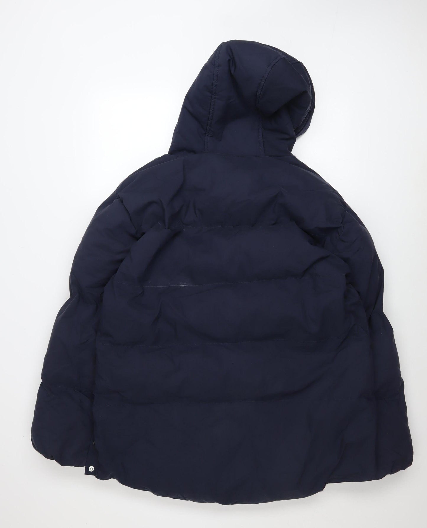 Missguided Women’s Blue Puffer Jacket Hooded Size 10 UK Winter Coat