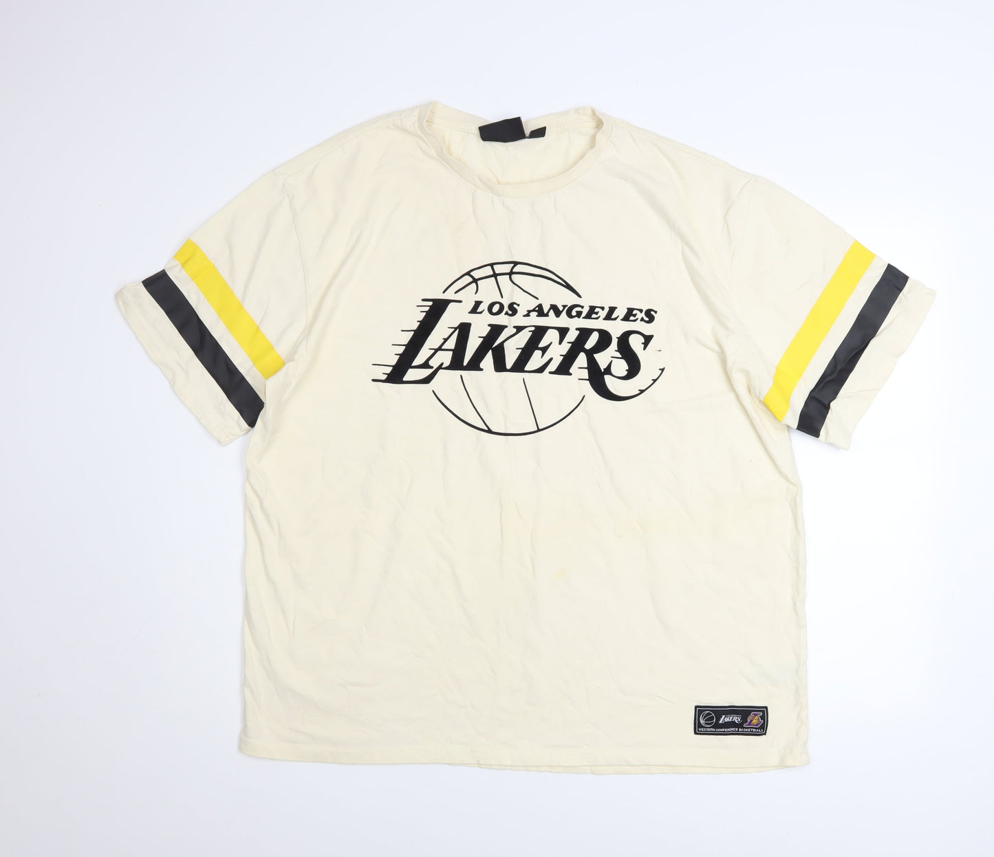 NBA Los Angeles Lakers Beige 2XL Men's Graphic T-Shirt