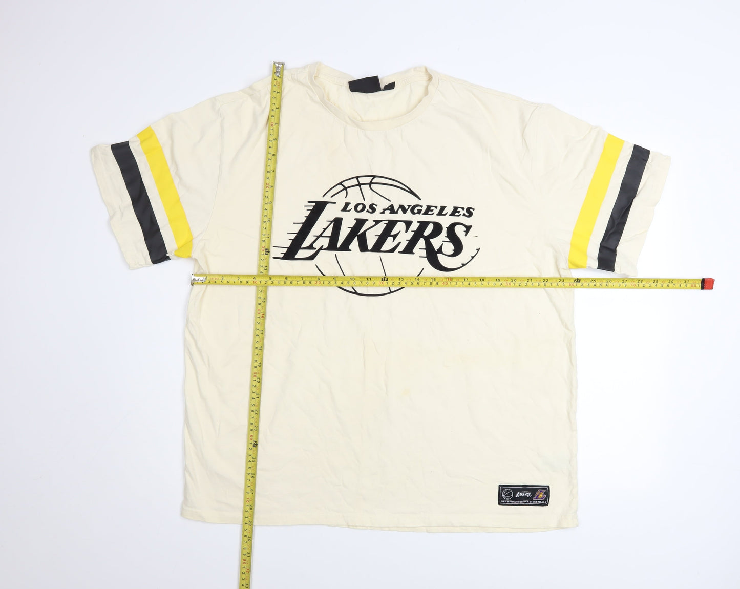NBA Los Angeles Lakers Beige 2XL Men's Graphic T-Shirt