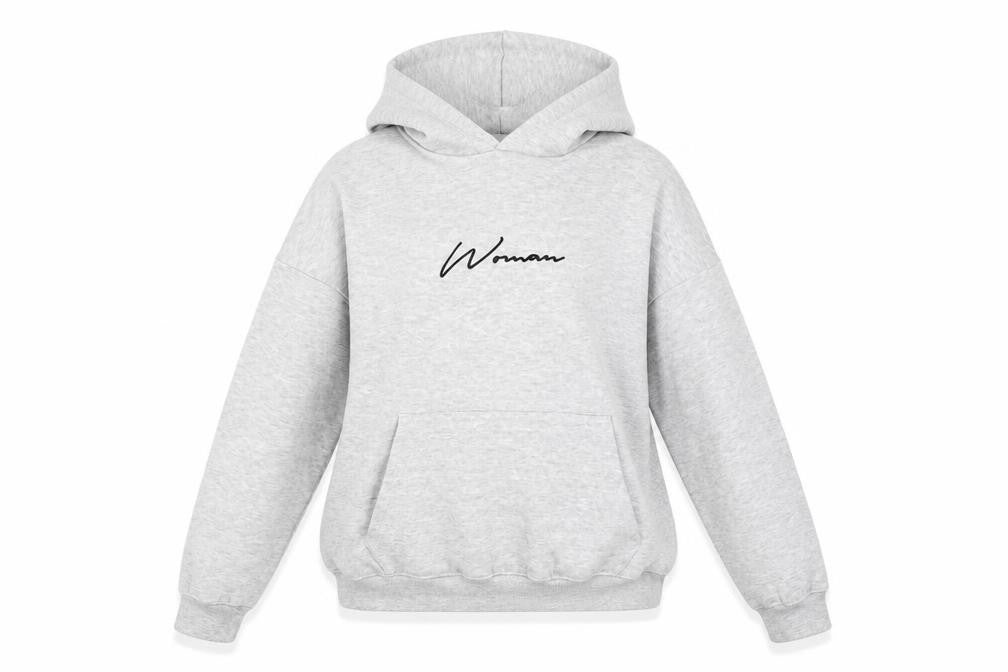 Boohoo Women Grey Hoodie UK 8 Pullover Cotton Blend Casual