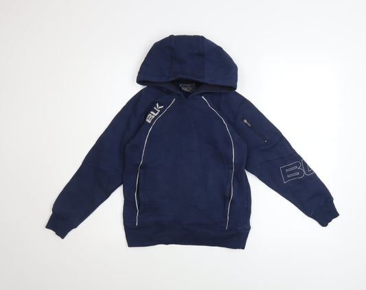 BLK Boys Navy Blue Hooded Pullover Sweatshirt Size 10 Years Cotton Blend