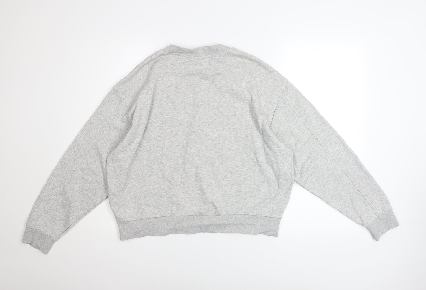 Weekday Women Grey XS Pullover Sweatshirt Cotton Blend Casual