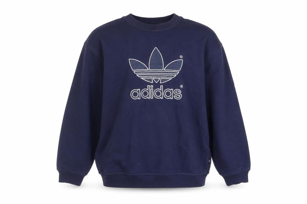 Adidas Teens Blue Crew Neck Logo Pullover Sweatshirt 13-14 Years