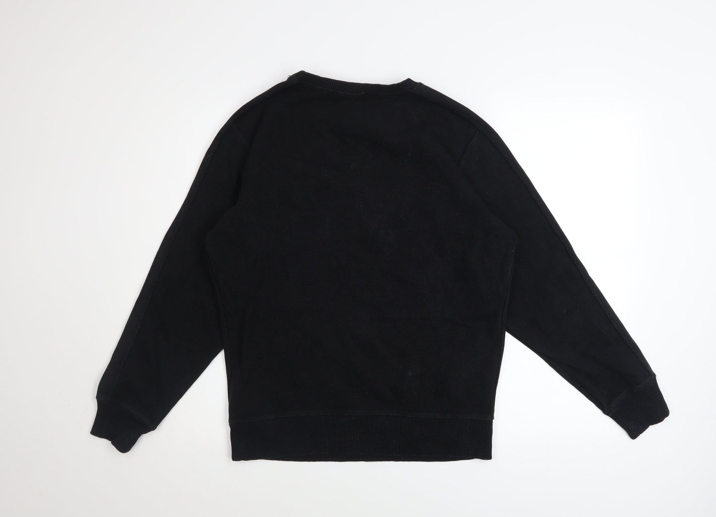 Diesel Men's Black Cotton Crew Neck Sweatshirt Size M Pullover