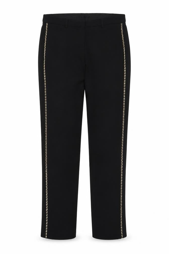 Belair Women’s Black Slim Mid Rise Trousers Size 12 Stretch Straight Leg