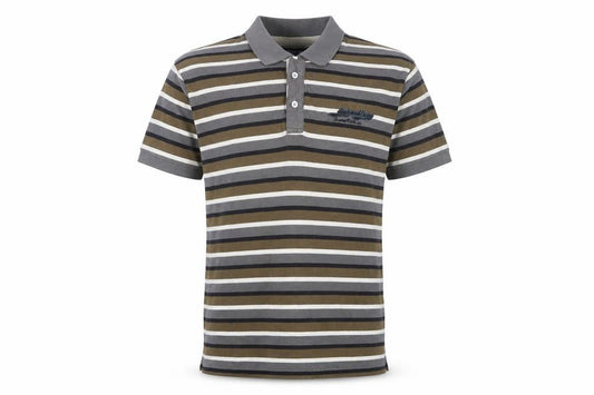 Jack & Jones Men's Multicoloured Striped Polo Shirt Size L
