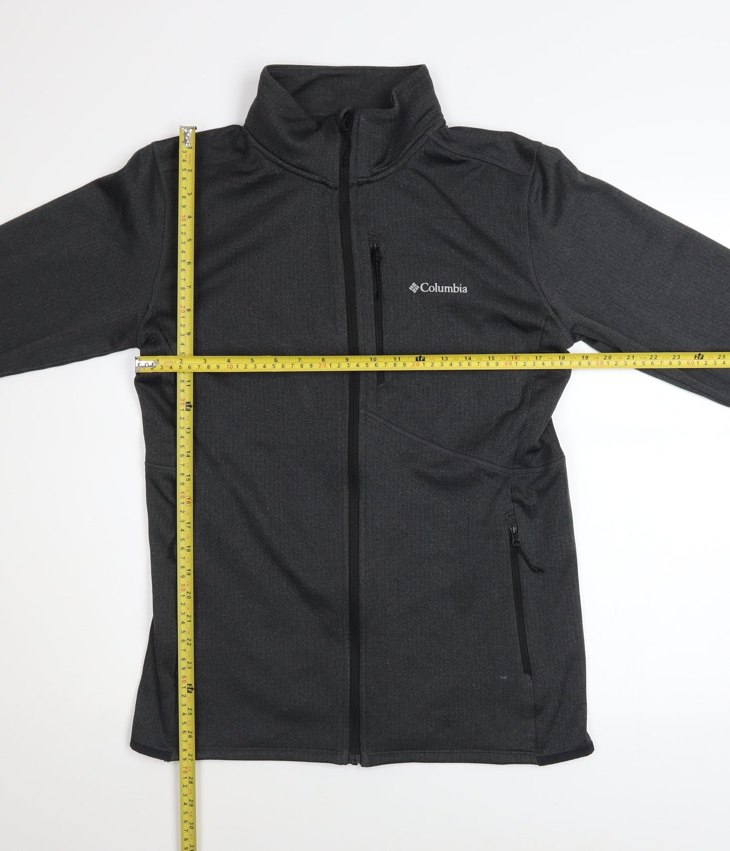 Columbia Men’s Grey Softshell Jacket M Full Zip Lightweight Outdoor