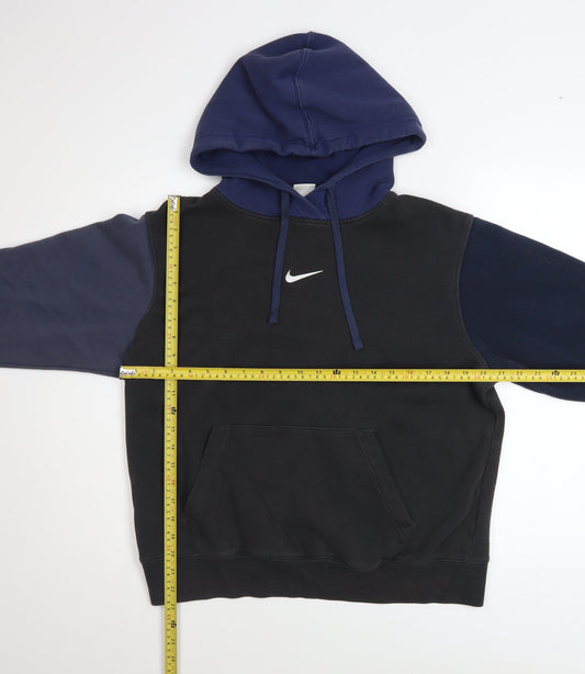 Nike Men's Black Pullover Hoodie M Fleece Sports Sweatshirt