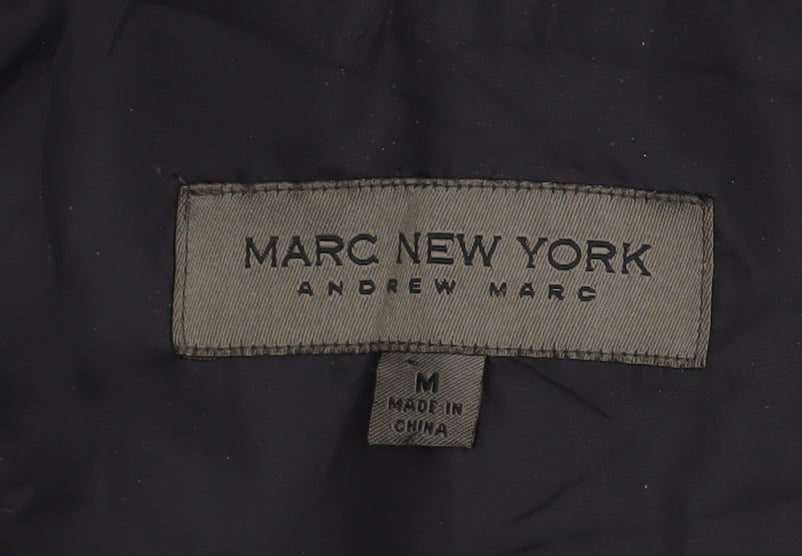 Marc New York Women's Black Quilted Hooded Mid-Length Coat M