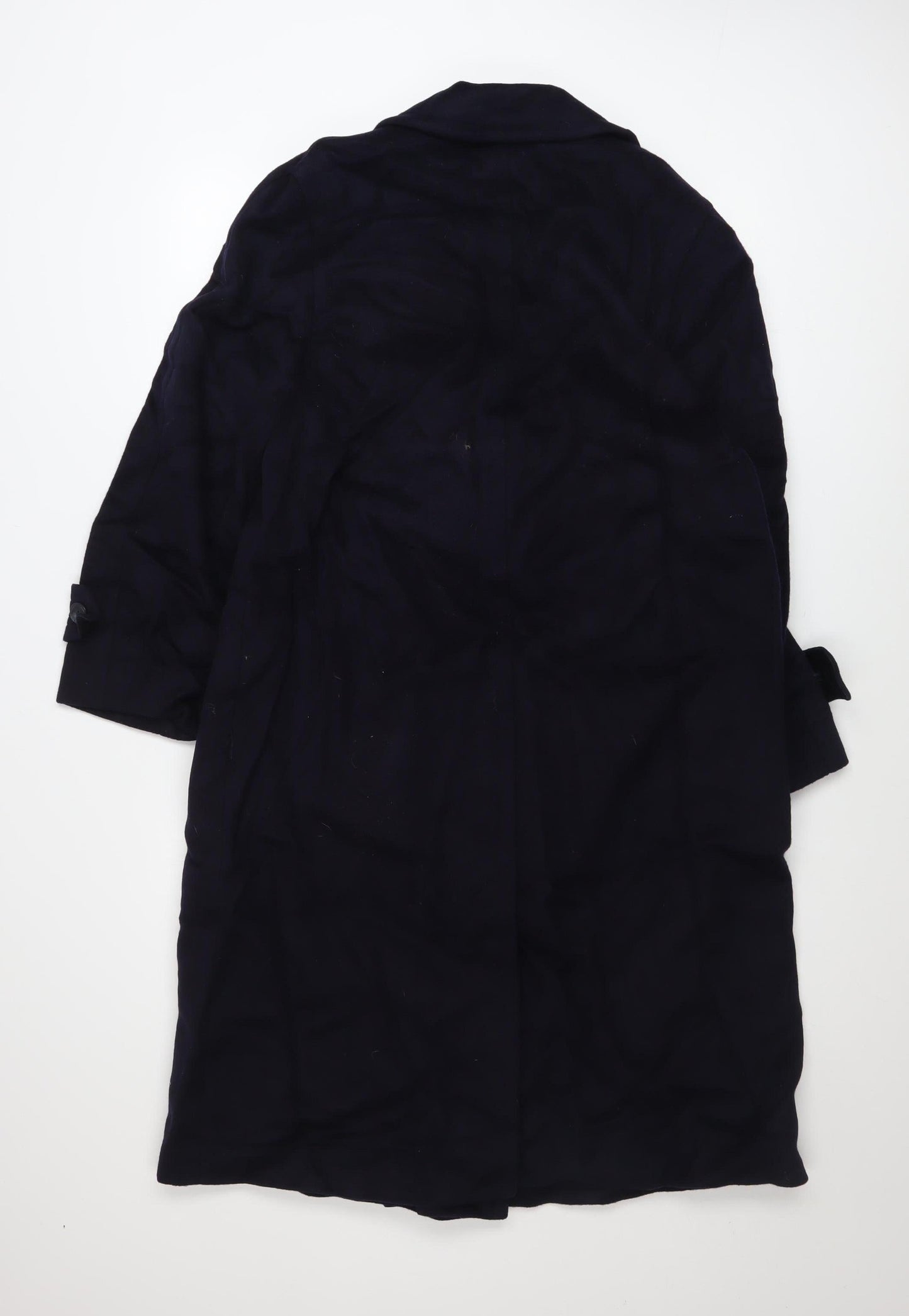 Marks and Spencer Women’s Navy Wool Cashmere Long Overcoat Size 16