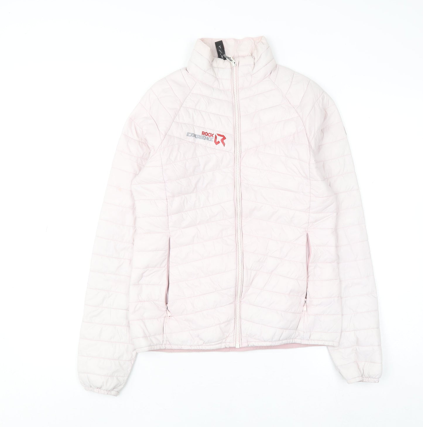 Rock Experience Womens Pink Puffer Jacket S Lightweight Quilted Outdoor