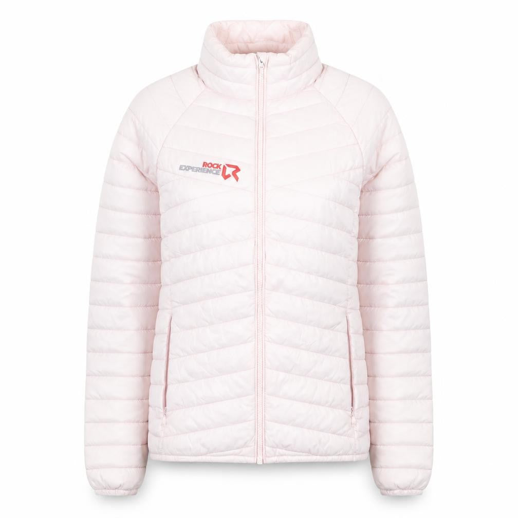 Rock Experience Womens Pink Puffer Jacket S Lightweight Quilted Outdoor