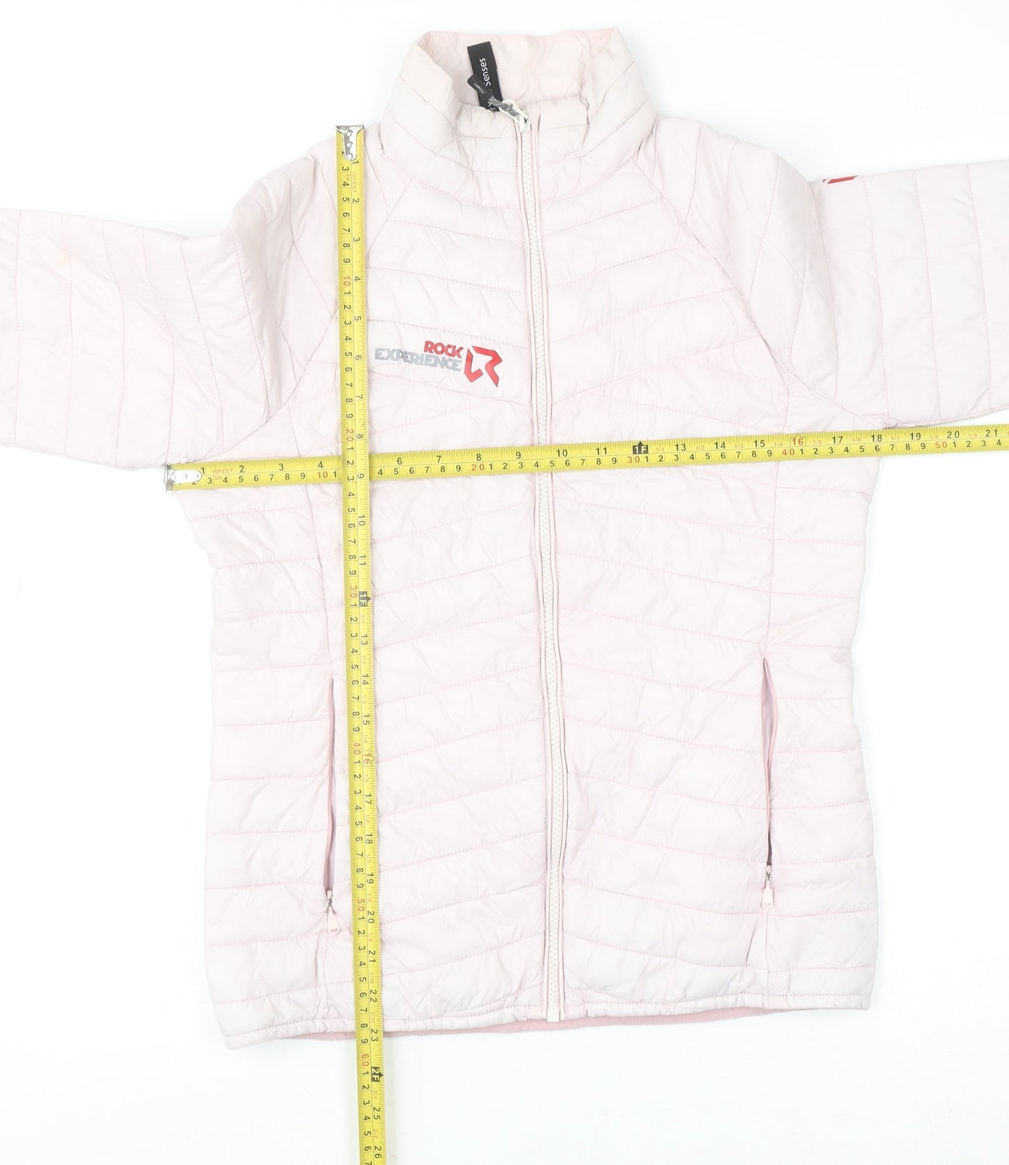 Rock Experience Womens Pink Puffer Jacket S Lightweight Quilted Outdoor