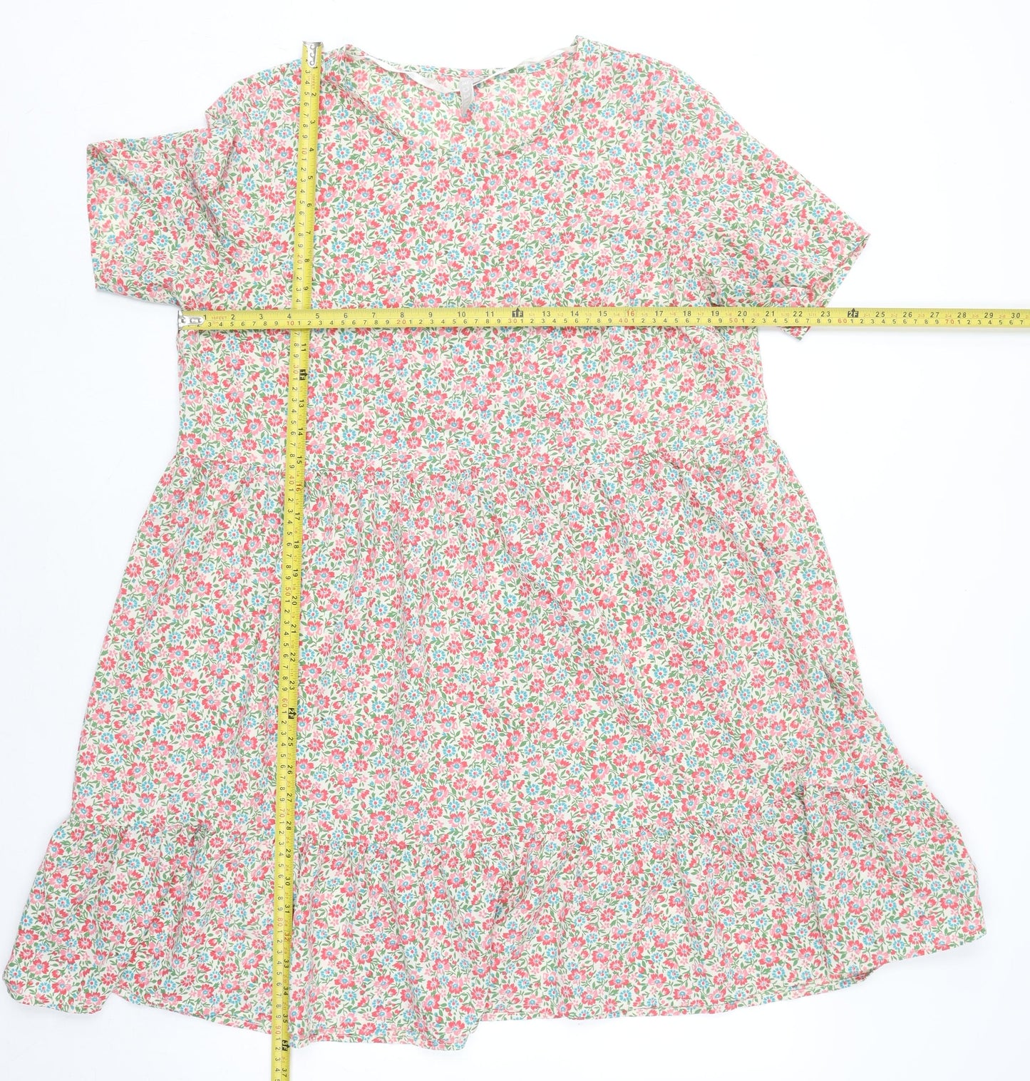 Pieces Women Multicoloured Floral A-Line Knee Length Dress L
