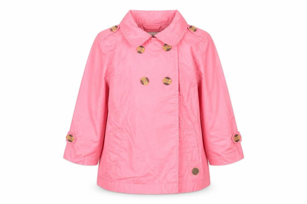 ZY Baby Pink Girls Double Breasted Trench Coat 12-18 Months Polyester Cotton